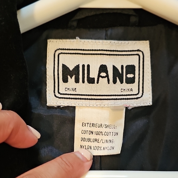 VINTAGE Milano Black Velvet Blazer - Picture 3 of 6